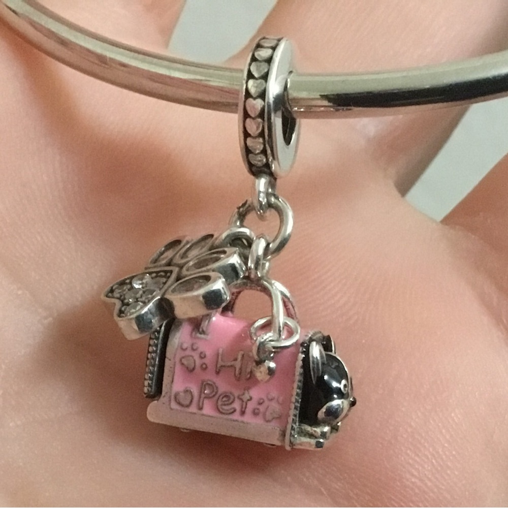 S925 HI PET Paw Print Charm Pandora Style